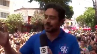 Fabrício Lobel foi surpreendido enquanto estava ao vivo em uma entrada para o telejornal local SP1