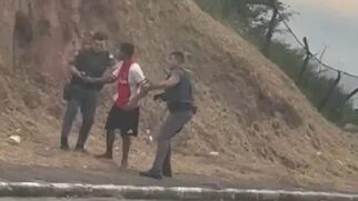 Lucas de Almeida Lima, 27 anos, foi alcançado, agredido e baleado por policiais