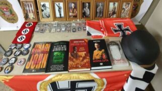 Polícia Civil também encontrou no local diversos itens de apologia ao nazismo