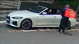 Policial militar aposentado trocou tiros com o assaltante; ninguém se feriu