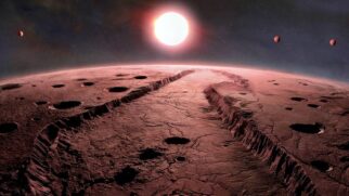 Quatro planetas rochosos são muito menores que a Terra e orbitam a Estrela de Barnard