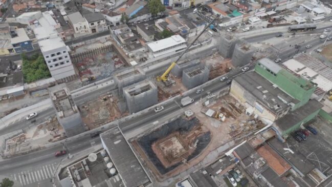 Construção da estação Boa Esperança faz parte do projeto de expansão da Linha-15