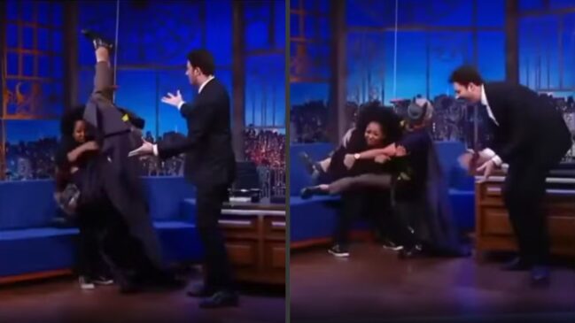 Cena do programa 'The Noite', do SBT, em 25 de abril de 2016