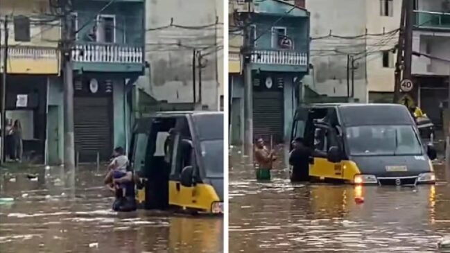 Resgate foi feito por moradores locais