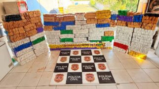 Durante a vistoria no veículo, foram encontrados 1.891 tijolos de maconha, que totalizaram quase 2 toneladas