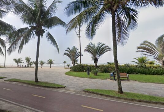 Praia em que afogamentos aconteceram em Praia Grande