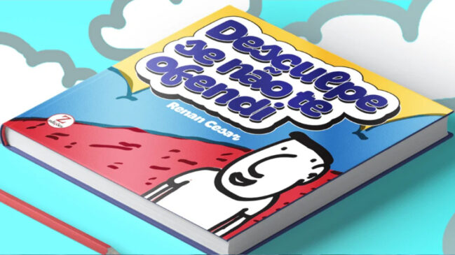Cartunista Renan César acaba de lançar o livro 'Desculpa se não te ofendi', da Z Stores