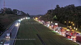 Trânsito intenso para chegar à capital paulista