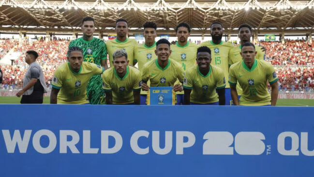Seleção brasileira está em terceiro nas Eliminatórias da Copa do Mundo de 2026