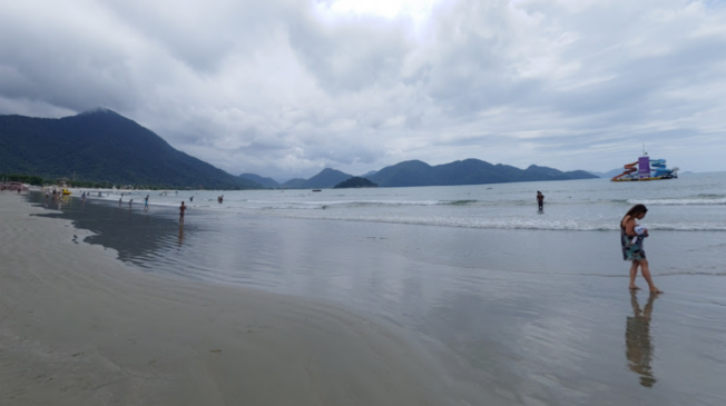 Praia da Maranduba, em Ubatuba, no litoral norte de São Paulo