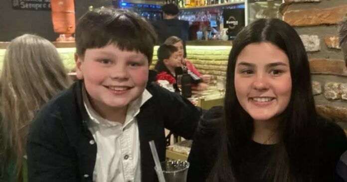 Arthur Dumoncel, de 9 anos, e Maria Sophia Dumoncel, de 16, morreram no local