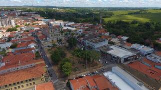 Vista aérea da cidade de Porto Feliz