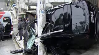 Acidente aconteceu na rua Professor Leonídio Allegretti, na altura do número 996
