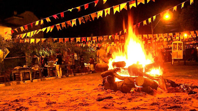 Fogueira em festa junina