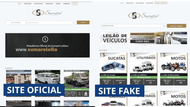 Criminosos também mudam a URL dos sites para ficarem o mais semelhante possível com original