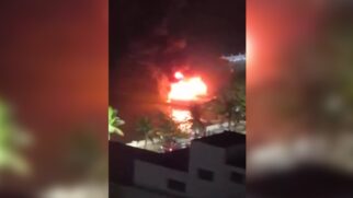Área onde ocorre o incêndio foi isolada por segurança