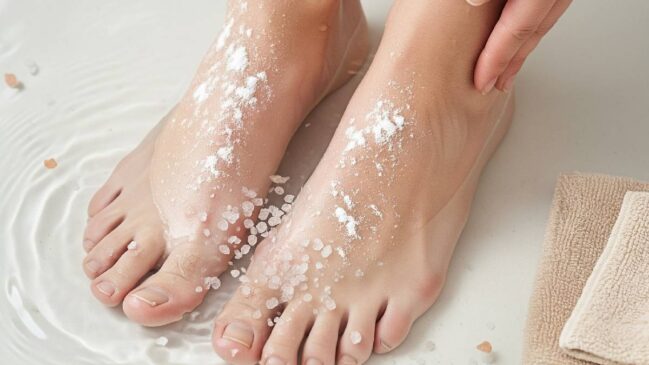 Bicarbonato de sódio e sal são bons para uma limpeza profunda dos pés