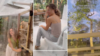 Banheiro da blogueira Larissa Gloor não tem paredes com material que impedem a visão