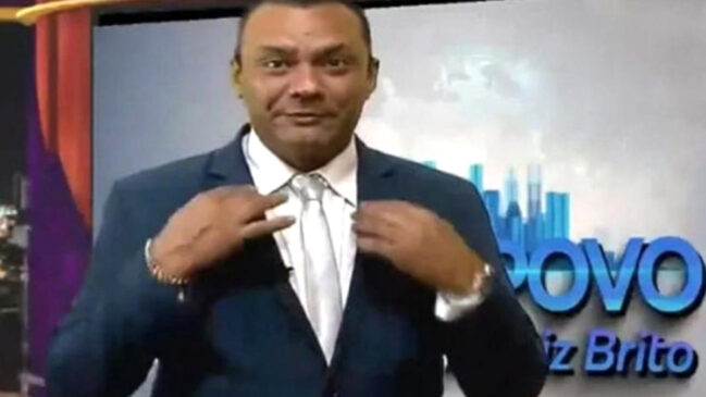 Luiz Brito apresentava o programa "Fiscal do Povo", na TV Nova Japi
