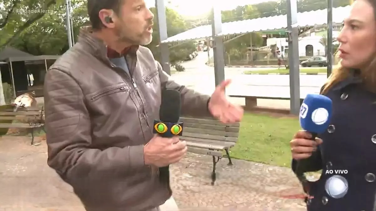 Lucas Martins, do 'Brasil Urgente' se envolveu em uma briga com a jornalista Grace Abdou, do 'Cidade Alerta', da RecordTV