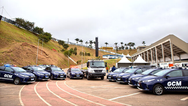 Oito novas viaturas são do modelo Toyota Yaris, ganharam nova plotagem na cor azul-marinho e já estão sendo utilizadas em rondas