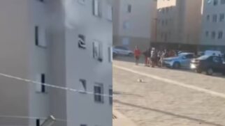 Após acender o fogo, ela abandonou as crianças e deixou o local