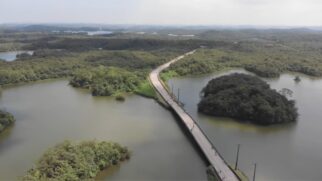 Hoje parte do parque caminhos do mar, estrada pode ser atravessada a pé