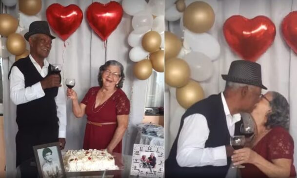 Dalvina e Rafael da Silva, de Salto, no interior paulista, comemoraram 70 anos de casados