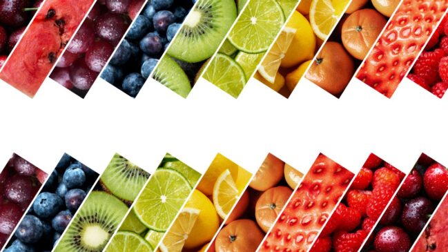 Frutas como banana, limão, morango, laranja, pinhão e tangerina são ricas em vitaminas, minerais e fibras componentes importantes para o organismo