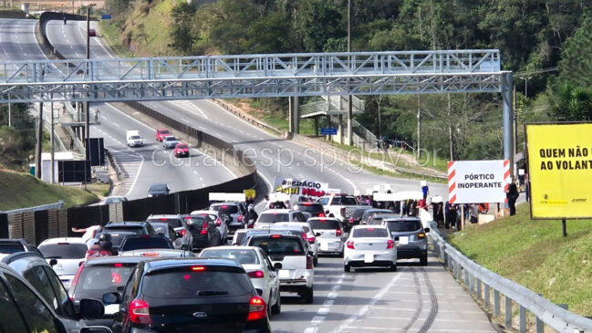 Protesto pedágio Raposo Tavares