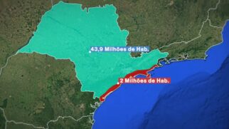 A geografia de São Paulo fez a população se concentrar no interior, enquanto a maioria dos estados brasileiros vive na costa