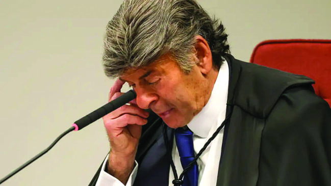 Ministro Luiz Fux durante sessão na Primeira Turma do Supremo Tribunal Federal (STF)