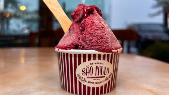 Sorbet de amora miúra acaba de estrear na Sorveteria São Paulo