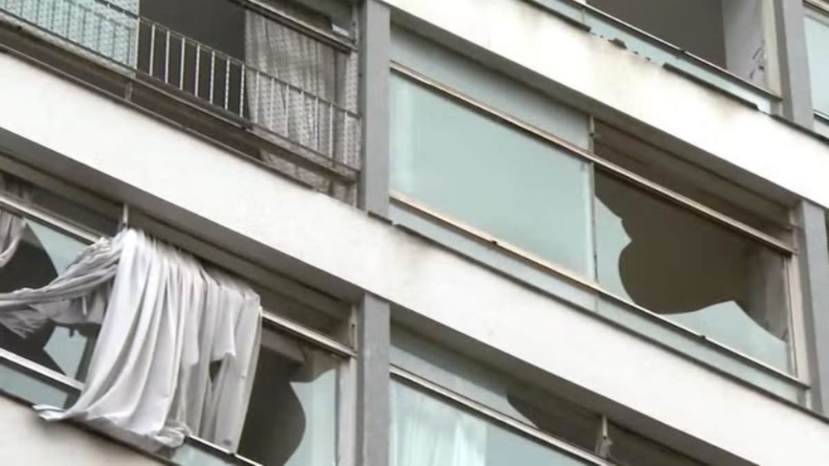 Houve ainda registros de janelas estilhaçadas pela força da ventania em prédios de Higienópolis