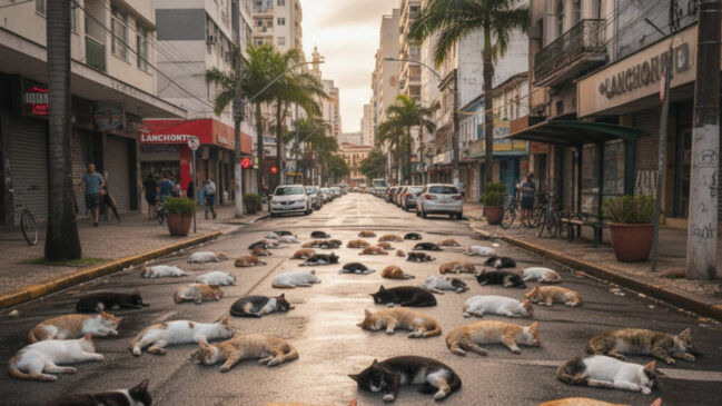 Uma solução radical: Conheça os robôs solares que combatem a superpopulação de gatos na Austrália.