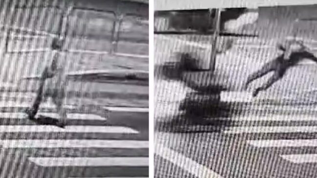 Após a colisão, os dois caíram e foram atropelados por veículos que vinham na sequência