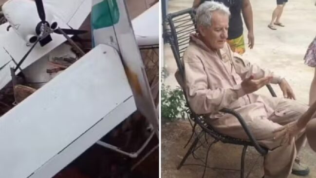 Corpo de Bombeiros contou que havia uma moradora no interior da casa no momento do acidente