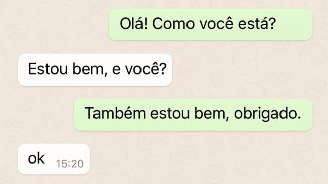 "OK" no WhatsApp pode não ser um simples "sim", mas um sinal de distanciamento ou cansaço