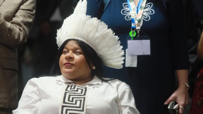 Ministra Sônia Guajajara participou de evento com Macaé Evaristo pela manhã
