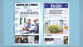 Jornais Gazeta e Diário do Litoral, que integram o Gazeta Media Group Brasil (GMG), estamparam na edição do último fim de semana capas na cor azul em apoio à campanha Novembro Azul, voltada à conscientização sobre o câncer de próstata
