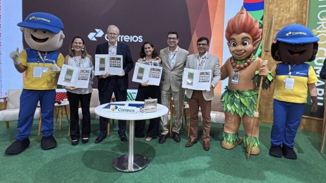 Correios lançaram emissão postal especial durante a COP30