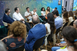 Lançamento do Vale Bioamazônico na COP30, em Belém, com o governador, Helder Barbalho, e representantes de governo, empresas e sociedade civil