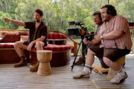 Selton Mello, Steve Zahn e Jack Black em cena de 'Anaconda'