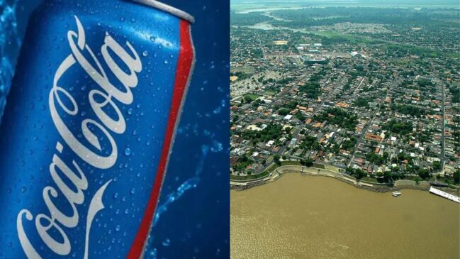 Em Parintins, a Coca-Cola ganhou versão azul para acompanhar a tradição do boi-bumbá no fim de junho