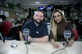 Mestre Rafa e Ana Beatriz Godoi durante entrevista exclusiva à Gazeta em São Paulo