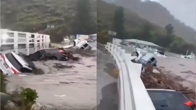 Dezenas de foram arrastados por fortes correntezas de lama em direção ao mar durante o desastre