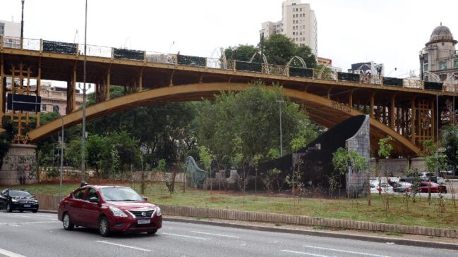 Plantio ocorreu após a conclusão da maior reforma já realizada no Viaduto Santa Ifigênia
