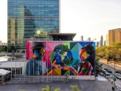 Obra de Eduardo Kobra marca aniversário de órgão central da organização