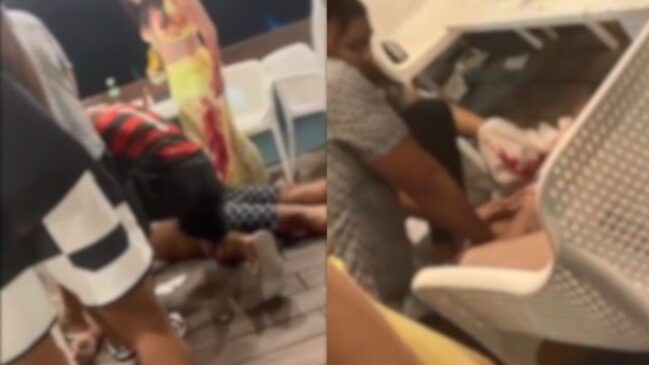Câmeras de segurança flagraram o momento do crime