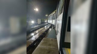Incidente ocorreu em um trecho de troca de vias entre os Terminais 1 e 2, nas proximidades do Terminal 2